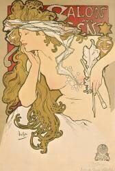 Affiche pour l'exposition du Salon des Cents (Alfons Mucha) - Muzeo.com