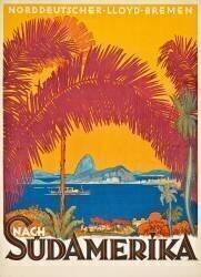 Affiche publicitaire pour la compagnie maritime allemande Norddeutscher Lloyd (Bernd Steiner) - Muzeo.com