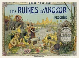 Affiche publicitaire pour le temple d'Angkor en Indochine (George Groslier) - Muzeo.com