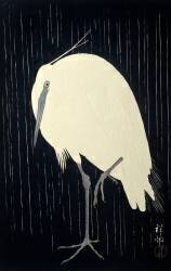 Aigrette sous la pluie (Ohara Koson) - Muzeo.com