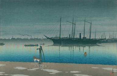 Akashi-cho après la pluie (Hasui Kawase) - Muzeo.com