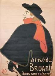 Aristide Bruant dans son cabaret (Henri de Toulouse-Lautrec) - Muzeo.com