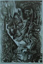 Autoportrait avec la Mort dansant (Ernst Ludwig Kirchner) - Muzeo.com
