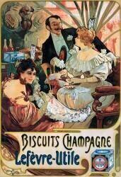 Biscuits Champagne Lefèvre-Utile (Alfons Mucha) - Muzeo.com