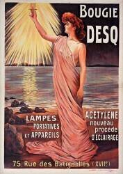 Bougie Desq. Lampes portatives et appareils-Acétylène, nouveau procédé d'éclairage, 75, rue des Batignolles. (anonyme) - Muzeo.com