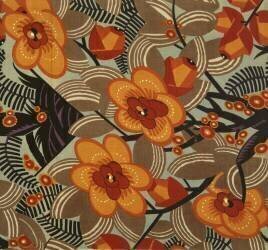 Branche de fleurs et feuillages stylisés (anonyme) - Muzeo.com