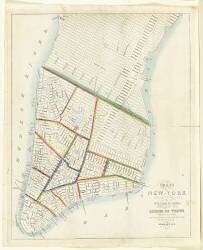 Carte de la ville de New York [jusqu'au nord de la 53e rue Est] (William Hooker) - Muzeo.com