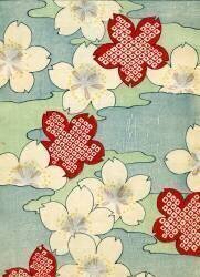 Colour woodblock print of Dogwood Blossoms (anonyme) - Muzeo.com