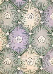 Colour woodblock print of Pine Needles and Blossoms (anonyme) - Muzeo.com