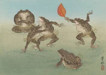 Crapauds lutteurs de sumo (Ohara Koson) - Muzeo.com