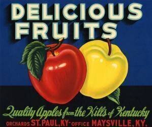 Delicious Fruits Fruit Crate Label (anonyme) - Muzeo.com