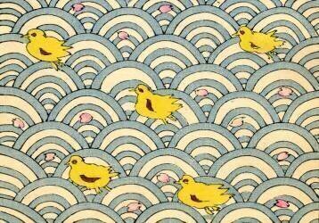 Ducklings in a Stylized Waterscape (anonyme) - Muzeo.com