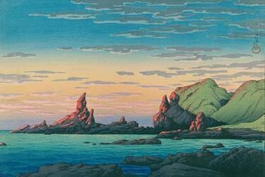 Île Ryuga, péninsule d'Oga (Hasui Kawase) - Muzeo.com