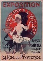 Exposition de tableaux et dessins de A. Willette (Jules Chéret) - Muzeo.com