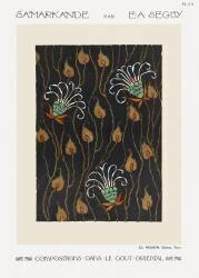 Fleurs Art Déco. Samarkande : 20 Compositions en couleurs dans le Style oriental (Émile-Allain Séguy) - Muzeo.com