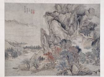 Forêt sous le givre par un soir clair (Hui Wang) - Muzeo.com