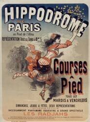 Hippodrome de Paris, courses à pied (Jules Chéret) - Muzeo.com