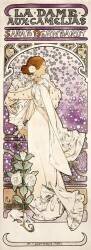 La Dame aux Camélias. Sarah Bernhardt au théatre de La Renaissance (Alfons Mucha) - Muzeo.com