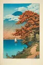 Le Lac Chûzenji à Nikko, 1930 (Hasui Kawase) - Muzeo.com