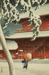 Le Temple Zojoji à Shiba, 1925 (Hasui Kawase) - Muzeo.com