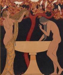 L'eau pure du bassin, Les chansons de Bilitis (George Barbier) - Muzeo.com