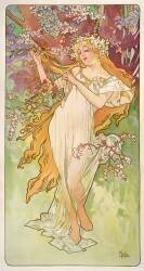 Les quatre saisons : le Printemps (Alfons Mucha) - Muzeo.com
