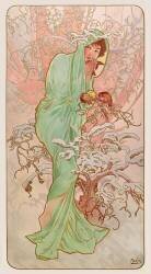 Les quatre saisons : l'Hiver (Alfons Mucha) - Muzeo.com