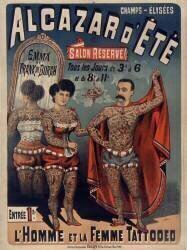 L'homme et la femme tattoed à l'Alcazar d'Eté (anonyme) - Muzeo.com