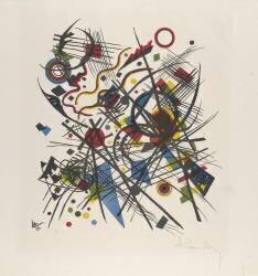 Lithographie en jaune, rouge, bleu, noir (Wassily Kandinsky) - Muzeo.com