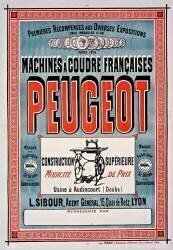 Machines à coudre françaises Peugeot [...], usine à Audincourt (Doubs). L. Sibour,agent général, 15, quai de Retz, Lyon. (anonyme) - Muzeo.com