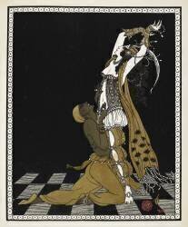 Nijinsky comme l'esclave d'or dans Sheherazade (George Barbier) - Muzeo.com