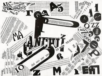 Page du livre Mots en liberté futuriste (Filippo Tommaso Marinetti) - Muzeo.com
