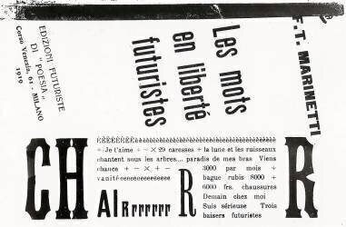 Page du livre Mots en liberté futuriste (Filippo Tommaso Marinetti) - Muzeo.com