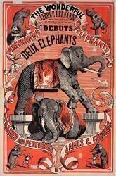 Performing the wonderful elephants trained and performed by James C. Edmonds. (anonyme) - Muzeo.com