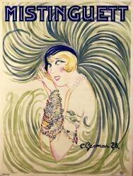 Representation de Mistinguett (Mistinguette) (1875-1956), chanteuse francaise. (Charles Gesmar) - Muzeo.com