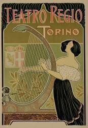 Reproduction d'une affiche annonçant le 'Théâtre Royal' (Ecole italienne) - Muzeo.com