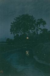 Rivière Minuma à Ōmiya (Hasui Kawase) - Muzeo.com