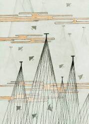 Scène de ciel avec des oiseaux en vol (Watanabe Seitei) - Muzeo.com