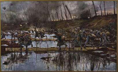 Sur l'Yser, août 1917 (François Flameng) - Muzeo.com