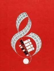 Treble Clef Musical Note with Keyboards (anonyme) - Muzeo.com