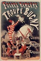 Troupe Bugny, chiens, singes, chevaux (Jules Chéret) - Muzeo.com