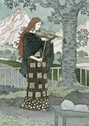 Une musicienne (Eugène Grasset) - Muzeo.com