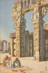 Une porte pour le Stupa de Sanchi (Hiroshi Yoshida) - Muzeo.com