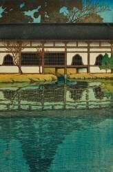 Une section du temple de Byodo à Uji (Hasui Kawase) - Muzeo.com