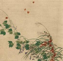 Vigne et Herbes d'Automne (Kogyo Tsukioka) - Muzeo.com