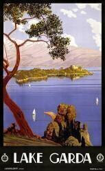 Vintage Poster for Lake Garda (Severino Trematore) - Muzeo.com