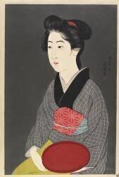 Woman Holding a Tray, 1920 (Goyo Hashigushi) - Muzeo.com