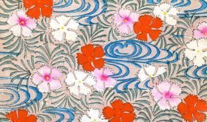 Woodblock Print of Carnation Flowers (anonyme) - Muzeo.com