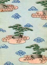 Woodblock Print of Trees on Islands (anonyme) - Muzeo.com