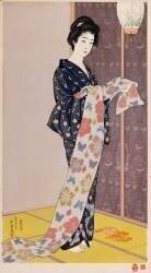 Young woman in a summer kimono, 1920 (Goyo Hashigushi) - Muzeo.com